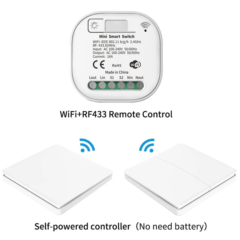 16A Intelligent WIFI Switch Module Wall Panel App Remote Timer Switch Work With For Google Home Alexa
16A Intelligent WIFI Switch Module Wall Panel App Remote Timer Switch Work With For Google Home Alexa