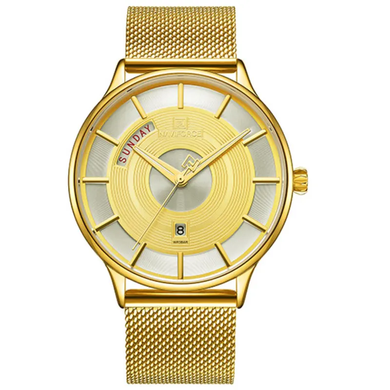 Часы NAVIFORCE мужские, кварцевые, стальные, синие 
Часы NAVIFORCE мужские, кварцевые, стальные, синие