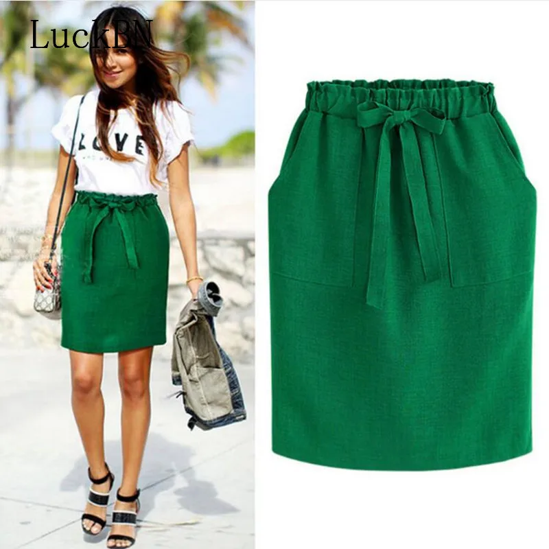 Fashion Hot Spring Summer Elegant Midi Skirts Womens Office Pencil Skirt Cotton Elastic Waist Package Hip Skirt Bow Skirt Green
Fashion Hot Spring Summer Elegant Midi Skirts Womens Office Pencil Skirt Cotton Elastic Waist Package Hip Skirt Bow Skirt Green