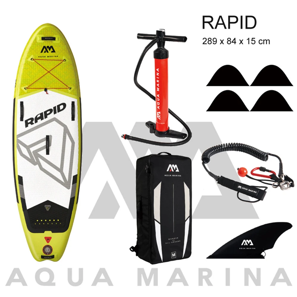 Aqua Marina rapid stand up paddle board sup surfing inflatable board water sport surf river stream 289 x 84 x 15cm
Aqua Marina rapid stand up paddle board sup surfing inflatable board water sport surf river stream 289 x 84 x 15cm