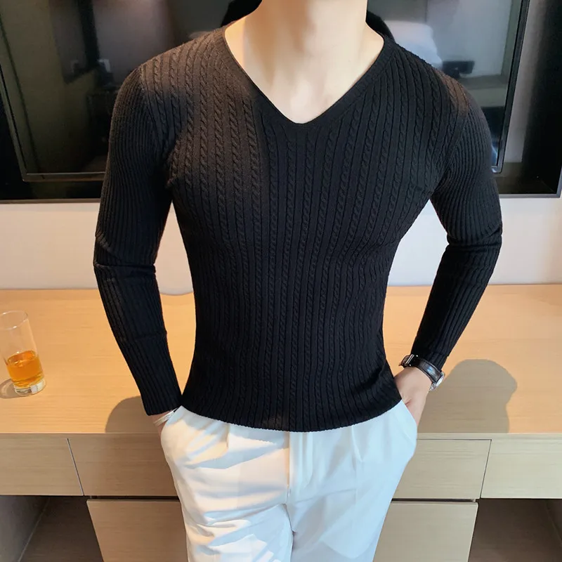 Autumn Winter Men's Sweater 2021 Solid Color Slim Fit V-neck Bottoming Knitted Pullover Long Sleeve Fashion Casual Knitwear Tops
Autumn Winter Men's Sweater 2021 Solid Color Slim Fit V-neck Bottoming Knitted Pullover Long Sleeve Fashion Casual Knitwear Tops