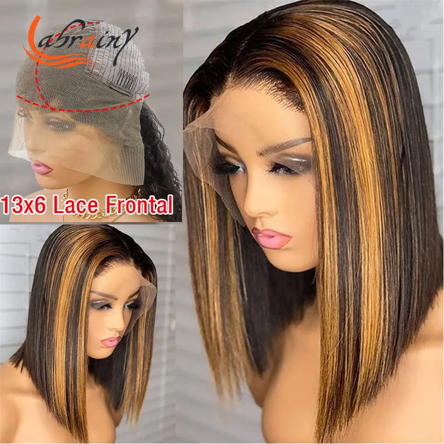 13x6 Highlight Honey Blonde Lace Frontal Human Hair Wigs 4x4 Lace Closure Bob Straight Ombre Brown Colored Front Remy Wig Woman
13x6 Highlight Honey Blonde Lace Frontal Human Hair Wigs 4x4 Lace Closure Bob Straight Ombre Brown Colored Front Remy Wig Woman