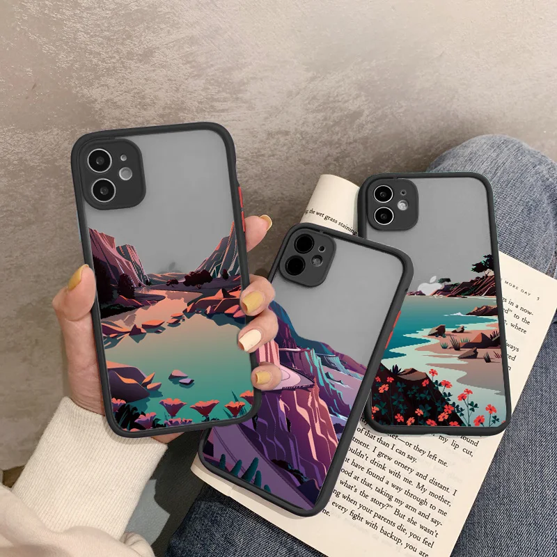 Landscape Phone Case For iPhone 12 11 Pro Max X Xs MAX XR 6s 7 8 Plus SE 2 Camera Protection Candy Color Cover Case
Landscape Phone Case For iPhone 12 11 Pro Max X Xs MAX XR 6s 7 8 Plus SE 2 Camera Protection Candy Color Cover Case