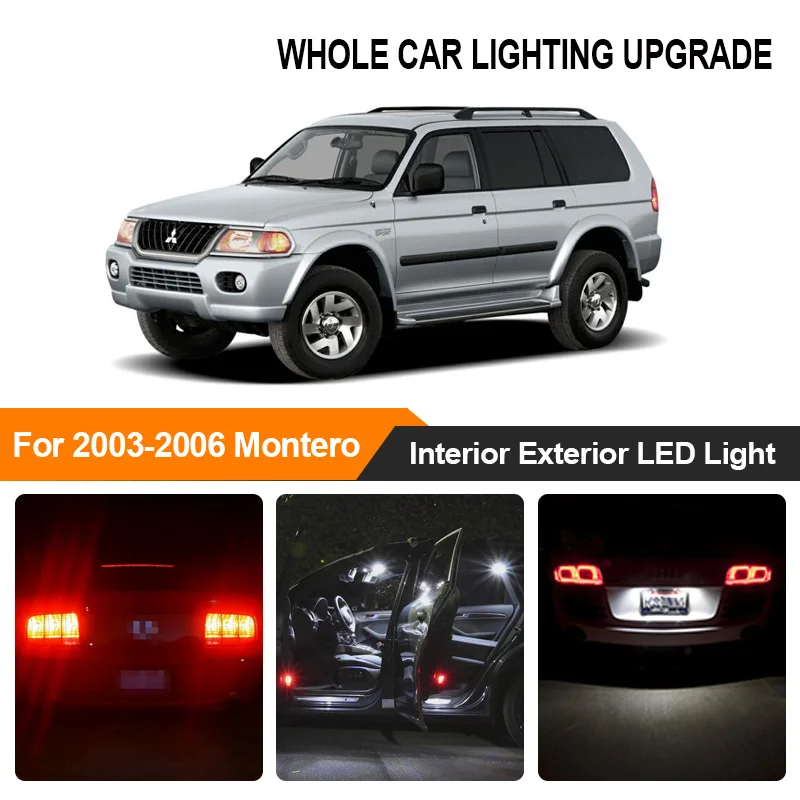 Белый красный светодиодный светильник для автомобиля стояночный Mitsubishi Montero 2003 2004