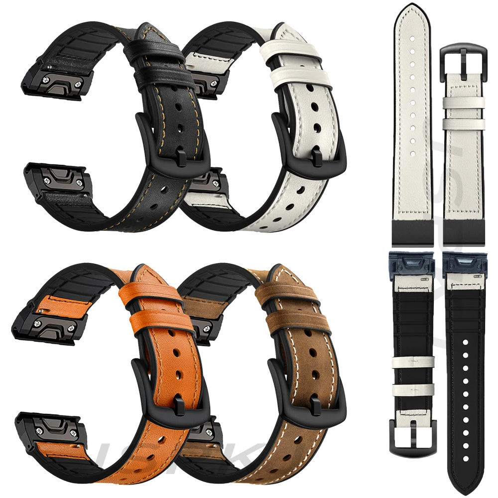 22/26mm Leather Strap For Garmin Fenix 6/6X Pro Replacement Quick Release Watchband For Fenix 5/5X Plus/MK 1 Smart Watch Band
22/26mm Leather Strap For Garmin Fenix 6/6X Pro Replacement Quick Release Watchband For Fenix 5/5X Plus/MK 1 Smart Watch Band