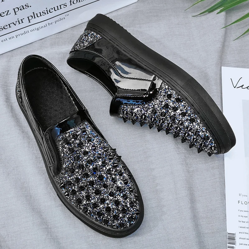 2019 Men Leather Casual Shoes Men's Loafers Slip on Rivet Sequin Footwear Business Adult Moccasins Male Shoes Chaussure Home I
2019 Men Leather Casual Shoes Men's Loafers Slip on Rivet Sequin Footwear Business Adult Moccasins Male Shoes Chaussure Home I