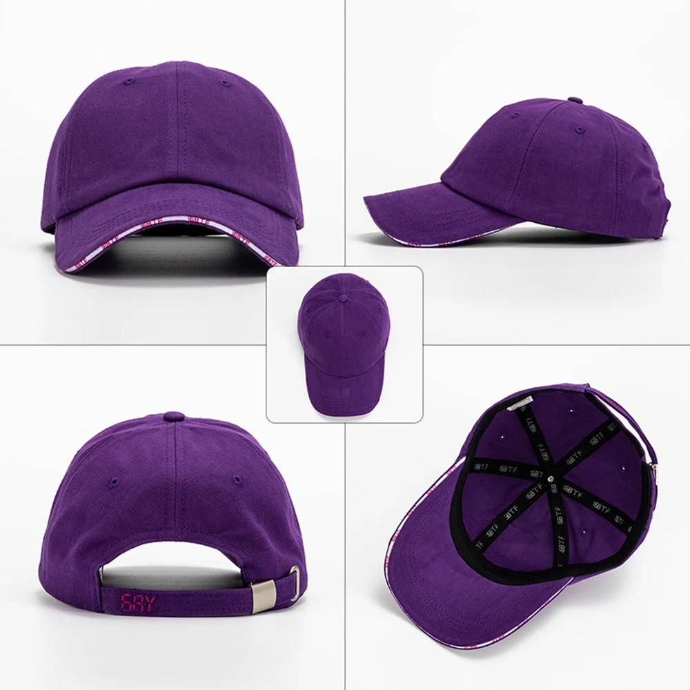 FS Green Purple Baseball Caps Curved Dome Cotton Twill Outdoor Sport Sun Visor Hat For Men Women Streetwear Hip Hop Snapback Cap |