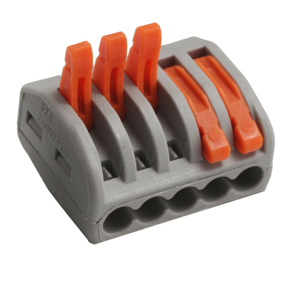 60X Reusable Terminal Block Lever Home Connector Wire 2/3/5 Pole Cable Clamp Nut Electric Cable Connector Wire Home Tools
60X Reusable Terminal Block Lever Home Connector Wire 2/3/5 Pole Cable Clamp Nut Electric Cable Connector Wire Home Tools