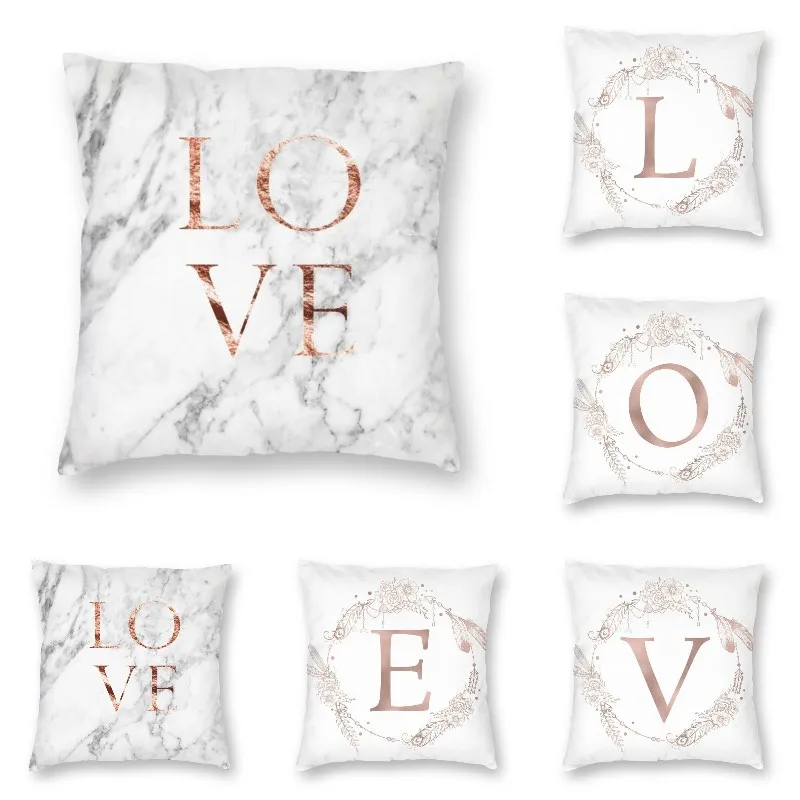 Personalized Letter L Rose Gold Pink Initial Monogram Pillow Cover Home Decor 3D Marble Flowers Texture Cushion Cover for Car
Personalized Letter L Rose Gold Pink Initial Monogram Pillow Cover Home Decor 3D Marble Flowers Texture Cushion Cover for Car