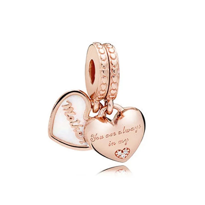 Original 925 Sterling Silver Charm New Mother's Day Rose Gold Heart Pendant Fit Pandora Women Bracelet & Necklace Diy Jewelry
Original 925 Sterling Silver Charm New Mother's Day Rose Gold Heart Pendant Fit Pandora Women Bracelet & Necklace Diy Jewelry