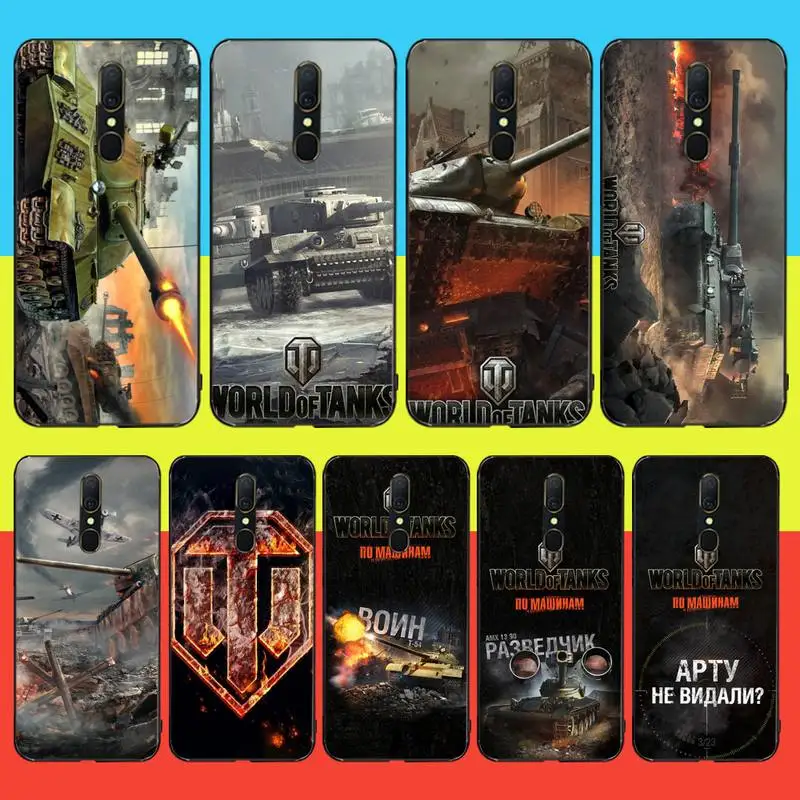 Мягкий силиконовый черный чехол для телефона PENGHUWAN world of tanks Oppo A5 A9 2020 Reno Z Realme5Pro R11 |