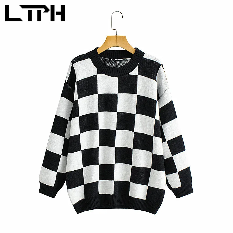 LTPH checkerboard plaid sweater women knitted long sleeve top pullovers loose casual O-Neck sweaters jumper 2022 spring new
LTPH checkerboard plaid sweater women knitted long sleeve top pullovers loose casual O-Neck sweaters jumper 2022 spring new