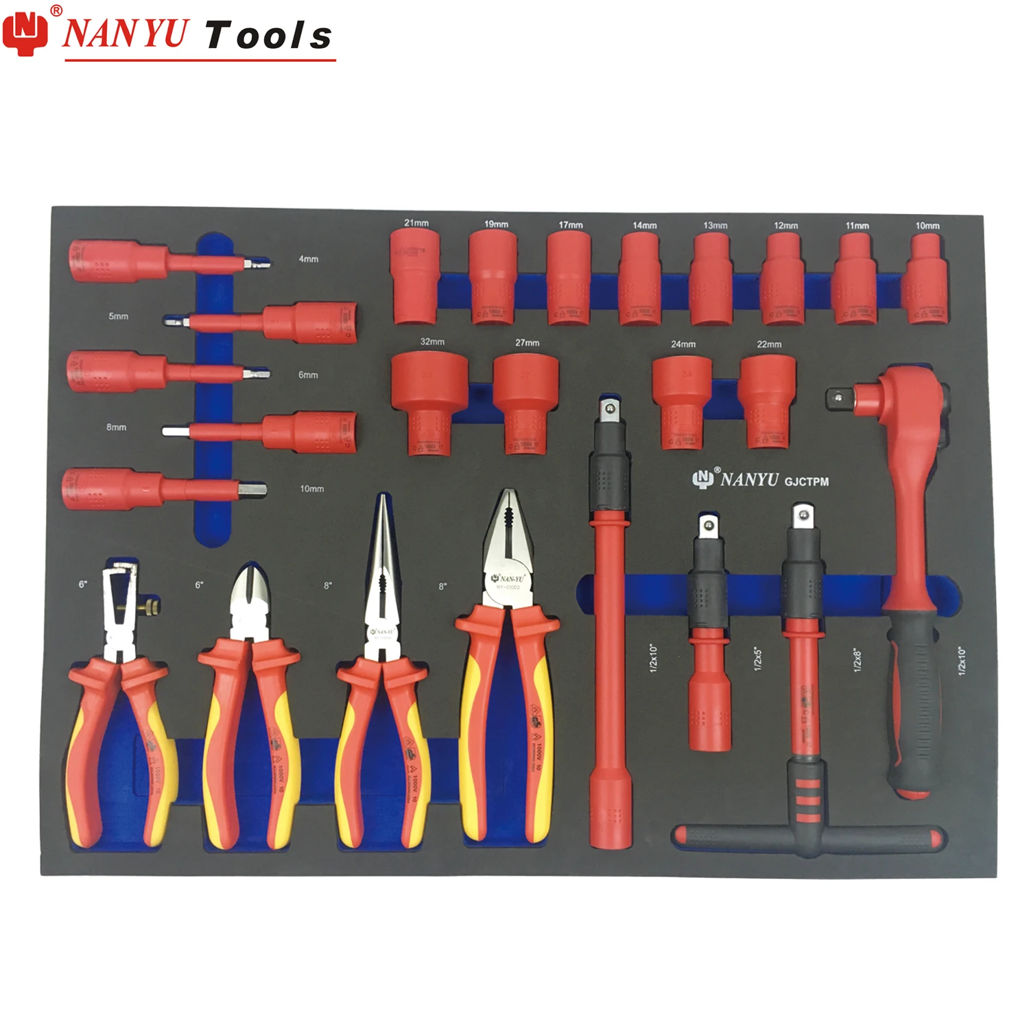 NY-GJCTPM 25 Piece High voltage insulation tools Electrical sleeve Insulated wrench set
NY-GJCTPM 25 Piece High voltage insulation tools Electrical sleeve Insulated wrench set