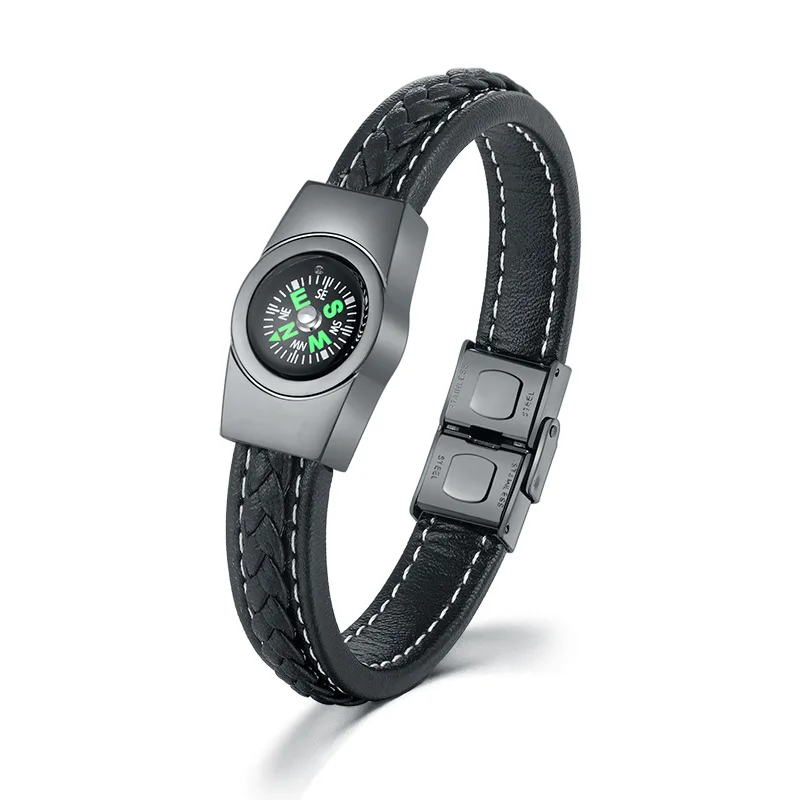 Luxury Genuine Leather Cuff Bracelet Sport Wristband Compass Bangle Men Peculiar Jewelry Man Fashion Accessories Hand Ornament
Luxury Genuine Leather Cuff Bracelet Sport Wristband Compass Bangle Men Peculiar Jewelry Man Fashion Accessories Hand Ornament