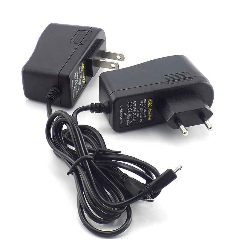 Микро USB 5V 3A AC DC Мощность адаптер ЕС США штекер 100V ~ 240V 3000mA Зарядное устройство