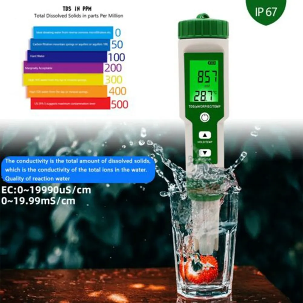 Измеритель Качества Воды 5 в 1, Цифровой PH EC ORP, измеритель температуры, PH / EC/ORP/температуры
Измеритель Качества Воды 5 в 1, Цифровой PH EC ORP, измеритель температуры, PH / EC/ORP/температуры