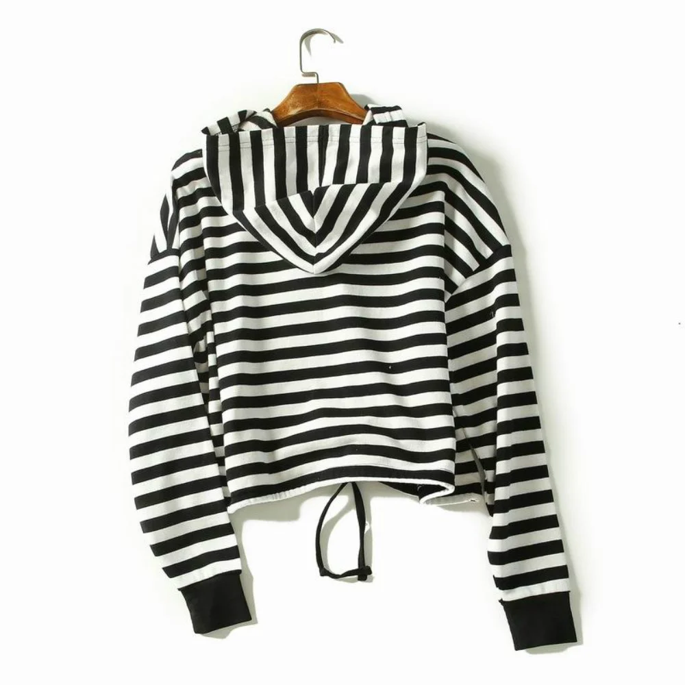 Women Stripe Hooded Sweatshirt Hoodie Pullover Jumpers Long Sleeve Top Drawstring Casual Loose Plus Size Drawstring 936-006
Women Stripe Hooded Sweatshirt Hoodie Pullover Jumpers Long Sleeve Top Drawstring Casual Loose Plus Size Drawstring 936-006