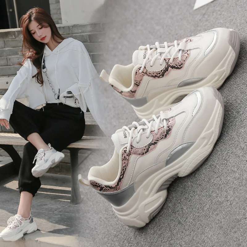 Platform Sneakers Women Sneakers 2021 Spring Autumn Breathable Sport Outdoor Running Casual Lace Up Women Shoes White 
Platform Sneakers Women Sneakers 2021 Spring Autumn Breathable Sport Outdoor Running Casual Lace Up Women Shoes White