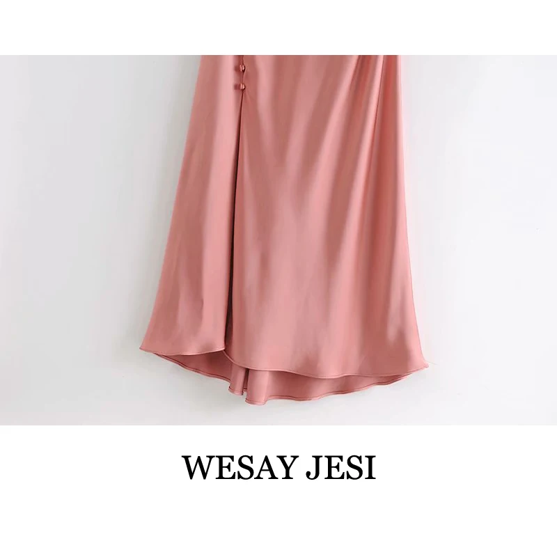 WESAY JESI Women's Summer Sundresses Open Shoulders Solid Color Party Dresses Button-Up Side Slit Vintage Backless Sleeveless 
WESAY JESI Women's Summer Sundresses Open Shoulders Solid Color Party Dresses Button-Up Side Slit Vintage Backless Sleeveless