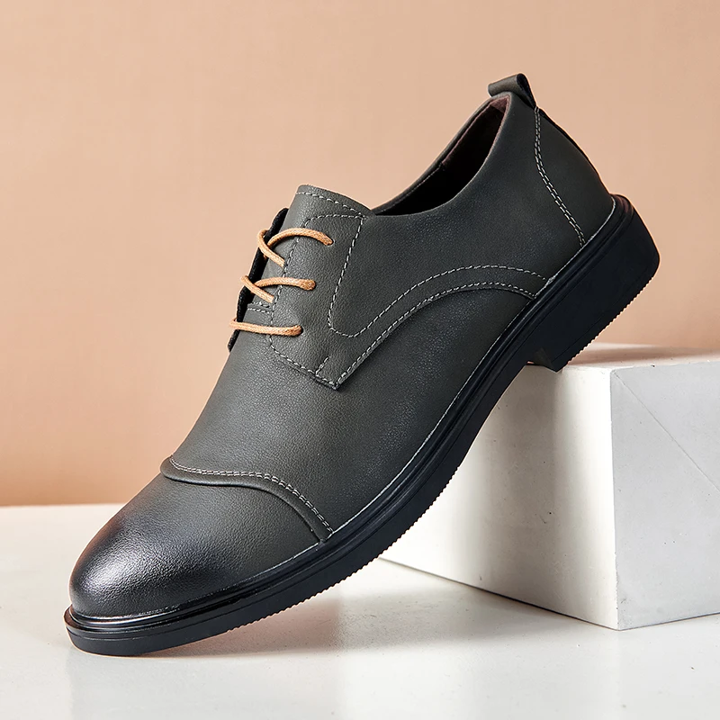 Men's Leather Shoes Fashion British Trend Low-Top Shoes Classic Business Office Casual Oxford Shoes Boutique Men Lace-Up Shoes 
Men's Leather Shoes Fashion British Trend Low-Top Shoes Classic Business Office Casual Oxford Shoes Boutique Men Lace-Up Shoes