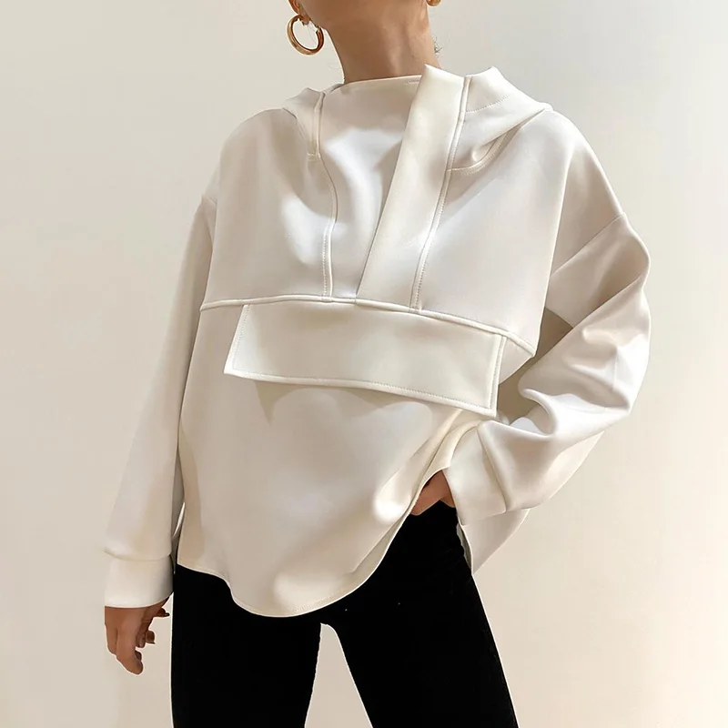 Fashion Women Hoodies Oversize Asymmetric Hem Solid Black Autumn Sweatshirt Loose Streetwear Hooded Pullover Tops Sweatshirt
Fashion Women Hoodies Oversize Asymmetric Hem Solid Black Autumn Sweatshirt Loose Streetwear Hooded Pullover Tops Sweatshirt