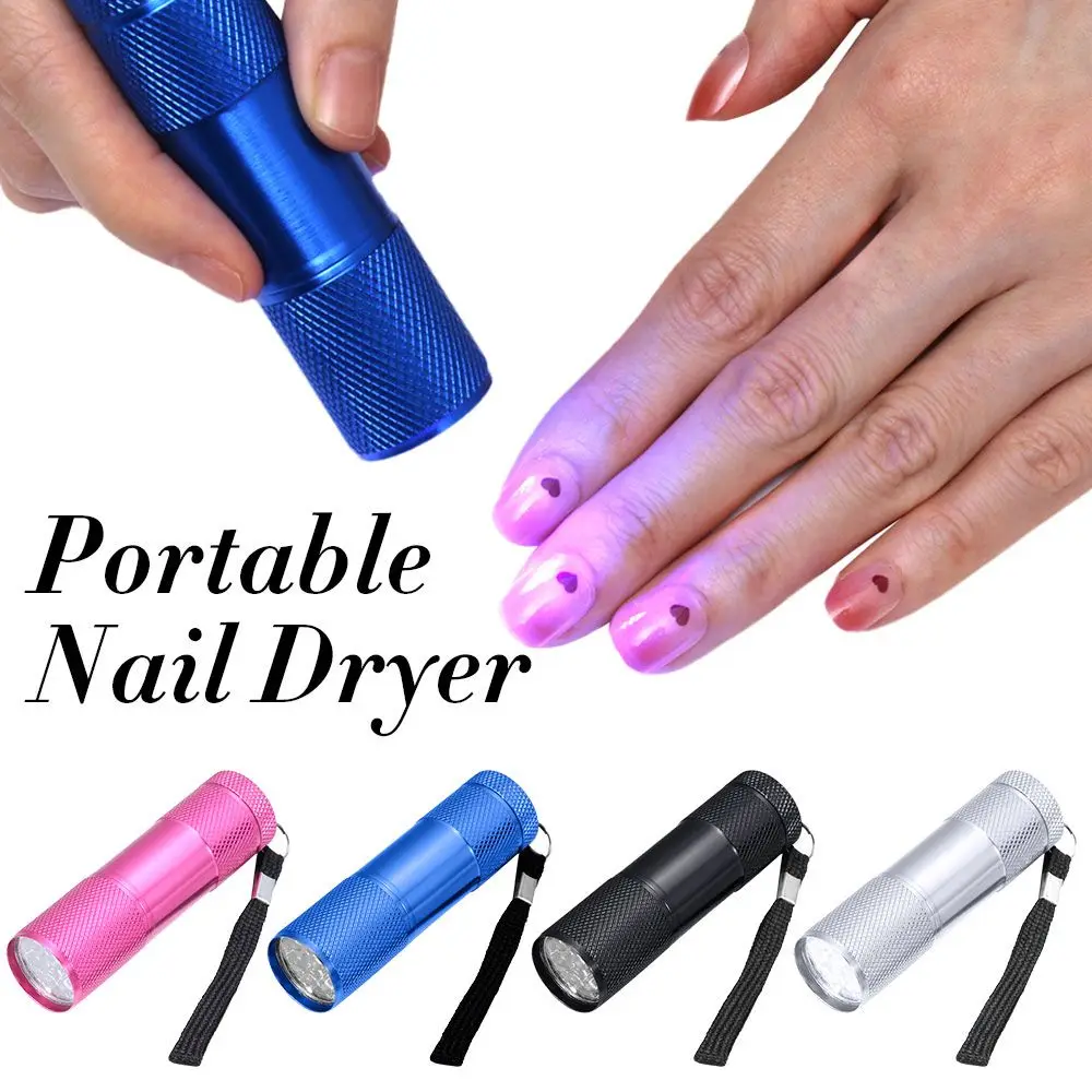 Portable Alloy Auminum 9 LED Lights Nail Gel Fast Drying Nail Dryer Flashlight Manicure Flashlight Manicure Tool
Portable Alloy Auminum 9 LED Lights Nail Gel Fast Drying Nail Dryer Flashlight Manicure Flashlight Manicure Tool