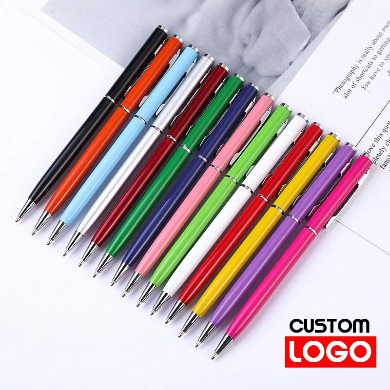 Metal Ballpoint Pen Custom Logo Text Lettering Slender Style Gift Pen Advertising Pen School Stationery 14 Colors Available
Metal Ballpoint Pen Custom Logo Text Lettering Slender Style Gift Pen Advertising Pen School Stationery 14 Colors Available
