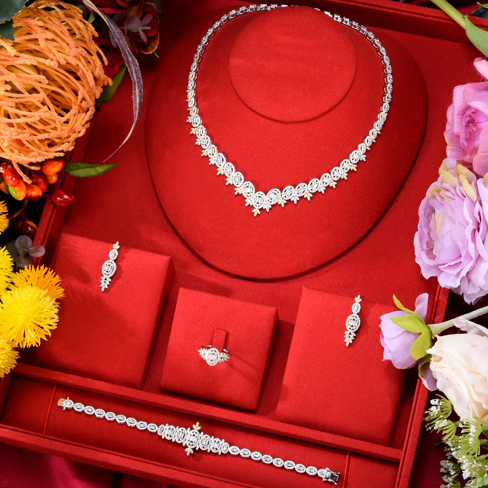 Kellybola Noble Fashion Luxury Zirconia Necklace Bracelet Earrings Ring 4PCS Women's Wedding Banquet Anniversary Jewelry Set
Kellybola Noble Fashion Luxury Zirconia Necklace Bracelet Earrings Ring 4PCS Women's Wedding Banquet Anniversary Jewelry Set