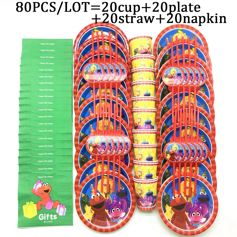For 20 Person Party Theme Sesame Street Birthday Party Supplies Cup Plates Straws Flags Baby Shower Birthday Decorations Banners
For 20 Person Party Theme Sesame Street Birthday Party Supplies Cup Plates Straws Flags Baby Shower Birthday Decorations Banners