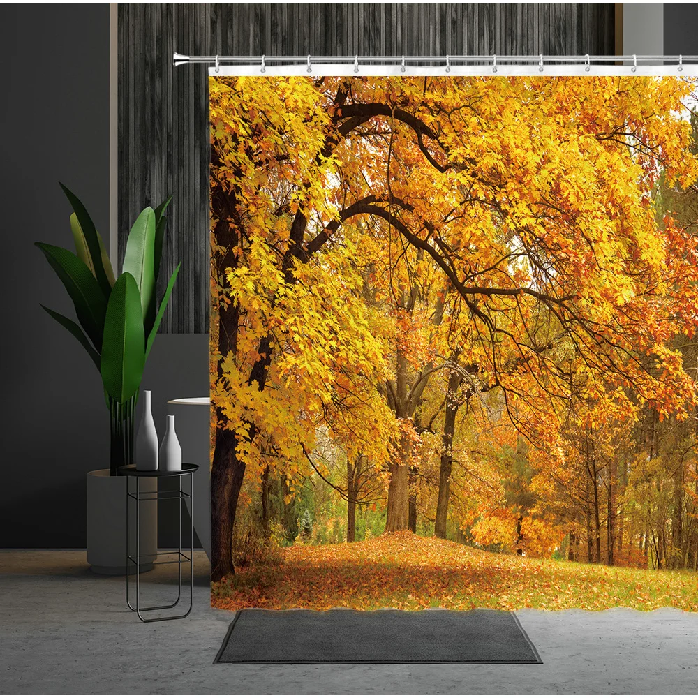 Fall Scenery Shower Curtain Yellow Maple Forest Pattern Partition Waterproof Cloth Bedroom Curtains With Hooks Multiple Size
Fall Scenery Shower Curtain Yellow Maple Forest Pattern Partition Waterproof Cloth Bedroom Curtains With Hooks Multiple Size