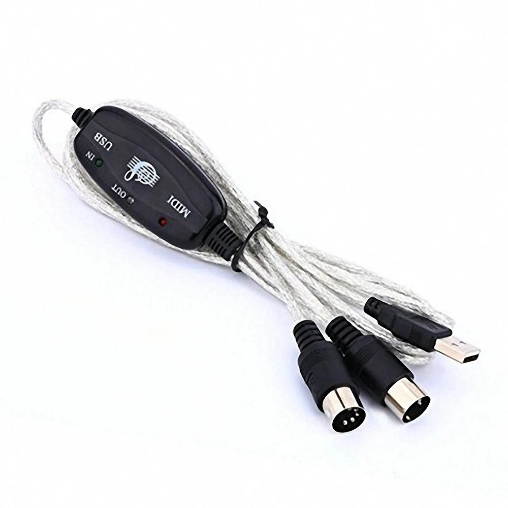 2M MIDI Interface To USB Cable Adapter Connector for Keyboard Electronic Drum PC In-Out Converter Music Instrument Music Studio
2M MIDI Interface To USB Cable Adapter Connector for Keyboard Electronic Drum PC In-Out Converter Music Instrument Music Studio