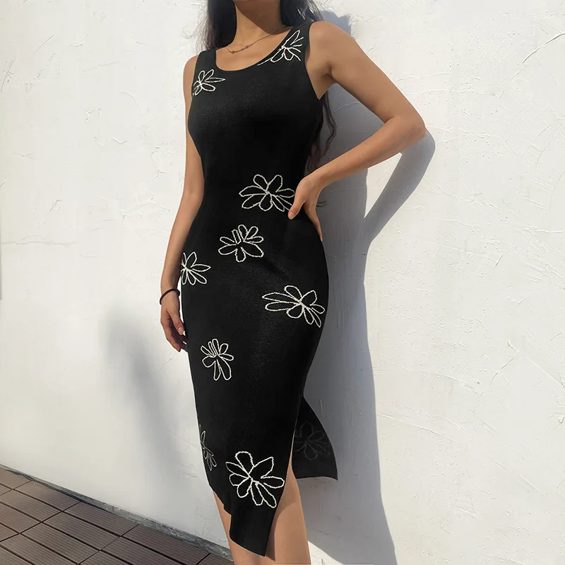 Women's Clothing U Neck Sleeveless Solid Color Flower Pattern Slim Fit Slits High Waist Casual And Elegant Home Party Backless
Women's Clothing U Neck Sleeveless Solid Color Flower Pattern Slim Fit Slits High Waist Casual And Elegant Home Party Backless