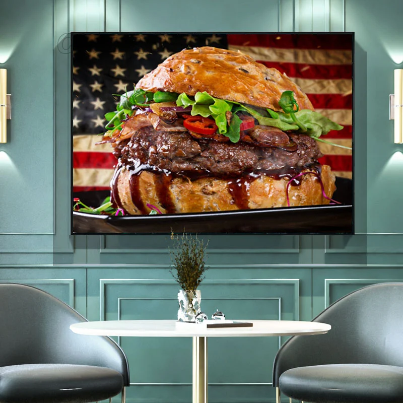 Food Poster Hamburg Home Decor Canvas Painting Hd Print Pictures for Bedroom and Living Room Frameless Style
Food Poster Hamburg Home Decor Canvas Painting Hd Print Pictures for Bedroom and Living Room Frameless Style