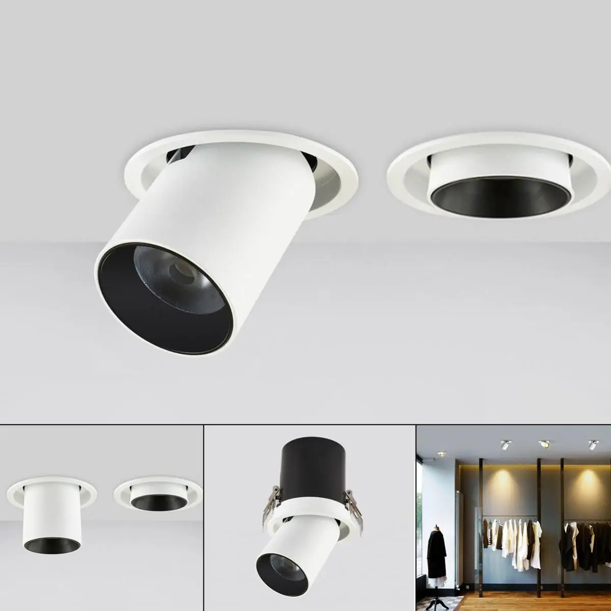 LED Downlight Embedded Ceiling Lamp Adjustable SpotLights Stretchable and Rotate Spot Light 
LED Downlight Embedded Ceiling Lamp Adjustable SpotLights Stretchable and Rotate Spot Light