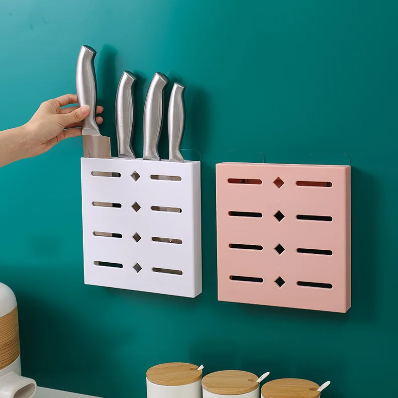 Wall Mount Block Knife Stand Storage For Steel Knife Holder Plastic Organizer Drain Holder For Knife Kitchen Accessories Rack
Wall Mount Block Knife Stand Storage For Steel Knife Holder Plastic Organizer Drain Holder For Knife Kitchen Accessories Rack