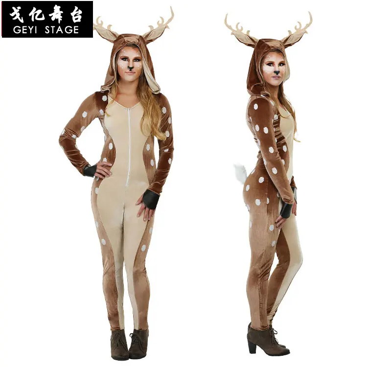 Halloween Sexy sika deer Cosplay for Adults Kids Women Animal Slim Deer Suit Winter Jumpsuit Cosplay Costume Christmas Female 
Halloween Sexy sika deer Cosplay for Adults Kids Women Animal Slim Deer Suit Winter Jumpsuit Cosplay Costume Christmas Female