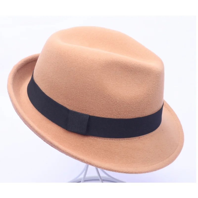 9 цветов Jazz шапки джентльменские имитация шерсти женские мужские Fedoras верхняя
