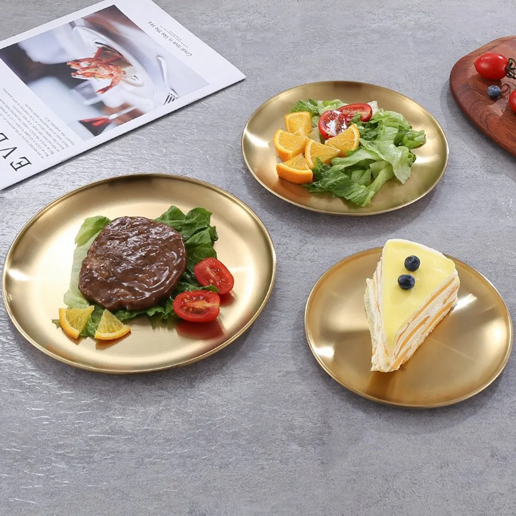 14/20/23CM Nordic Dining Plate Stainless Steel Dessert Plate Nut Fruit Cake Tray Snack Kitchen Plate Western Steak Kitchen Plate
14/20/23CM Nordic Dining Plate Stainless Steel Dessert Plate Nut Fruit Cake Tray Snack Kitchen Plate Western Steak Kitchen Plate