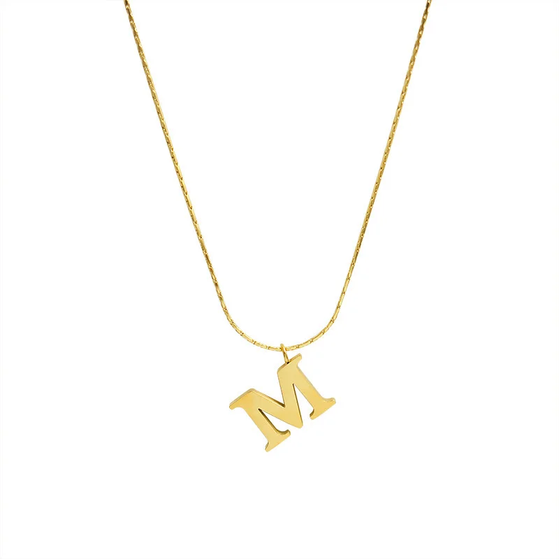 Stainless Steel M English Letter Pattern Clavicle Chain Necklace Gift For Women Steampunk Fashion Accessories 2021 Trend Jewelry
Stainless Steel M English Letter Pattern Clavicle Chain Necklace Gift For Women Steampunk Fashion Accessories 2021 Trend Jewelry