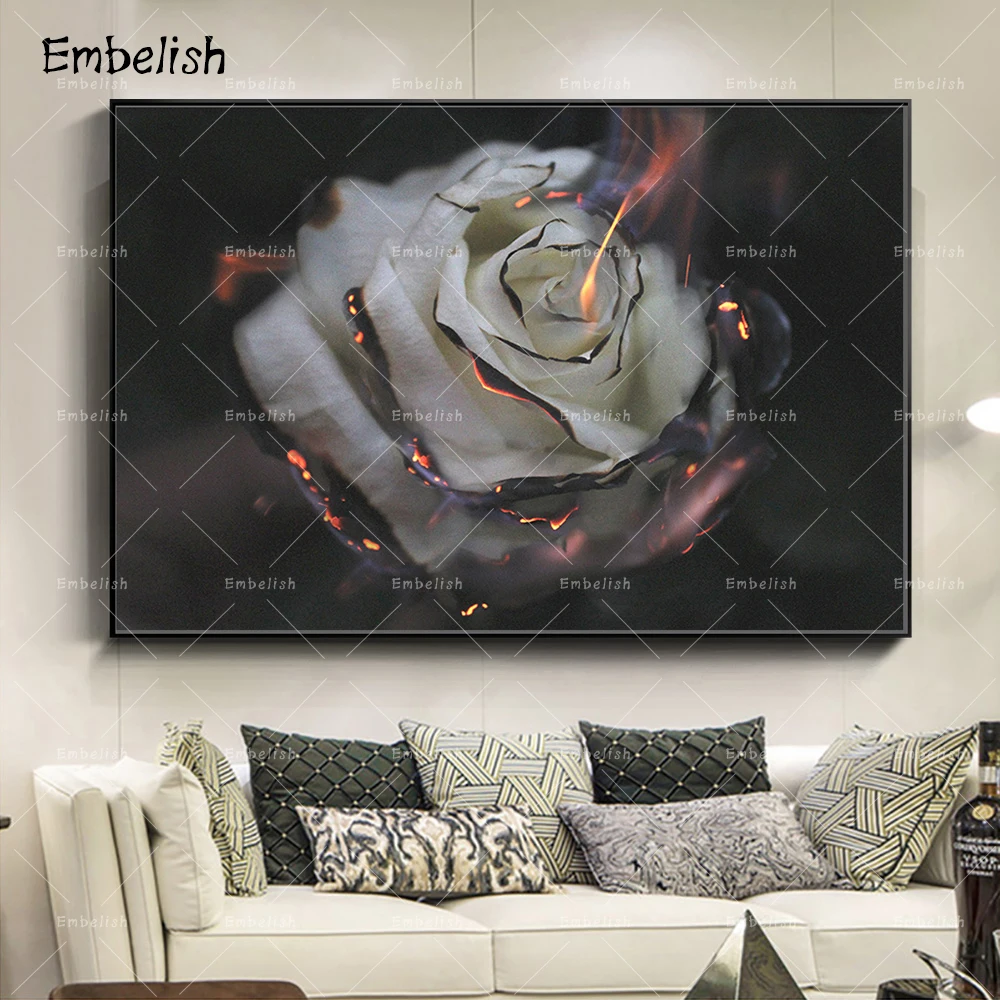 Embelish 1 Pieces Cool White Fire Rose Flowers Pictures For Living Room Modern Home Decor Wall Posters HD Print Canvas Paintings
Embelish 1 Pieces Cool White Fire Rose Flowers Pictures For Living Room Modern Home Decor Wall Posters HD Print Canvas Paintings
