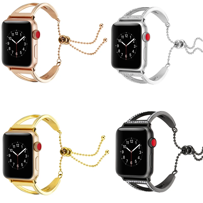 Bracelet for Apple Watch Bands SE Women 45 41 38 42 40 44mm Stainless Steel Pendant Strap iwatch wristband series 7 6 5 4 3 | Наручные