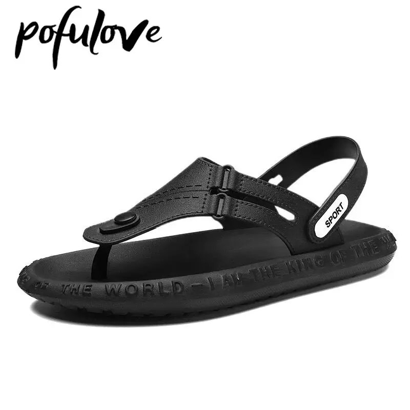 Pofulove Flip Flops Men Sandals Slippers Fashion Design Trendy Summer Casual Shoes Outdoor Beach Sandals Black Sliders Zapatos
Pofulove Flip Flops Men Sandals Slippers Fashion Design Trendy Summer Casual Shoes Outdoor Beach Sandals Black Sliders Zapatos