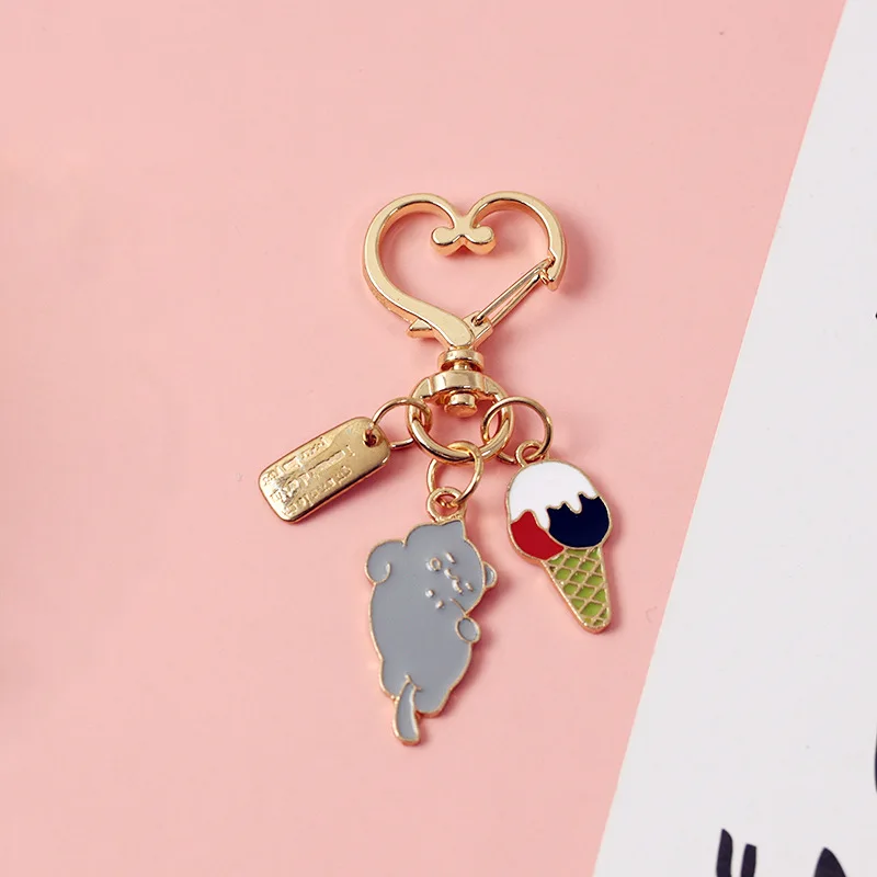 2020 Korean Instagram Cartoon Cute Cat Heart Keychains Airpods Protective Cover Ice Cream Flower Key Chain Bag Car Key Ring
2020 Korean Instagram Cartoon Cute Cat Heart Keychains Airpods Protective Cover Ice Cream Flower Key Chain Bag Car Key Ring