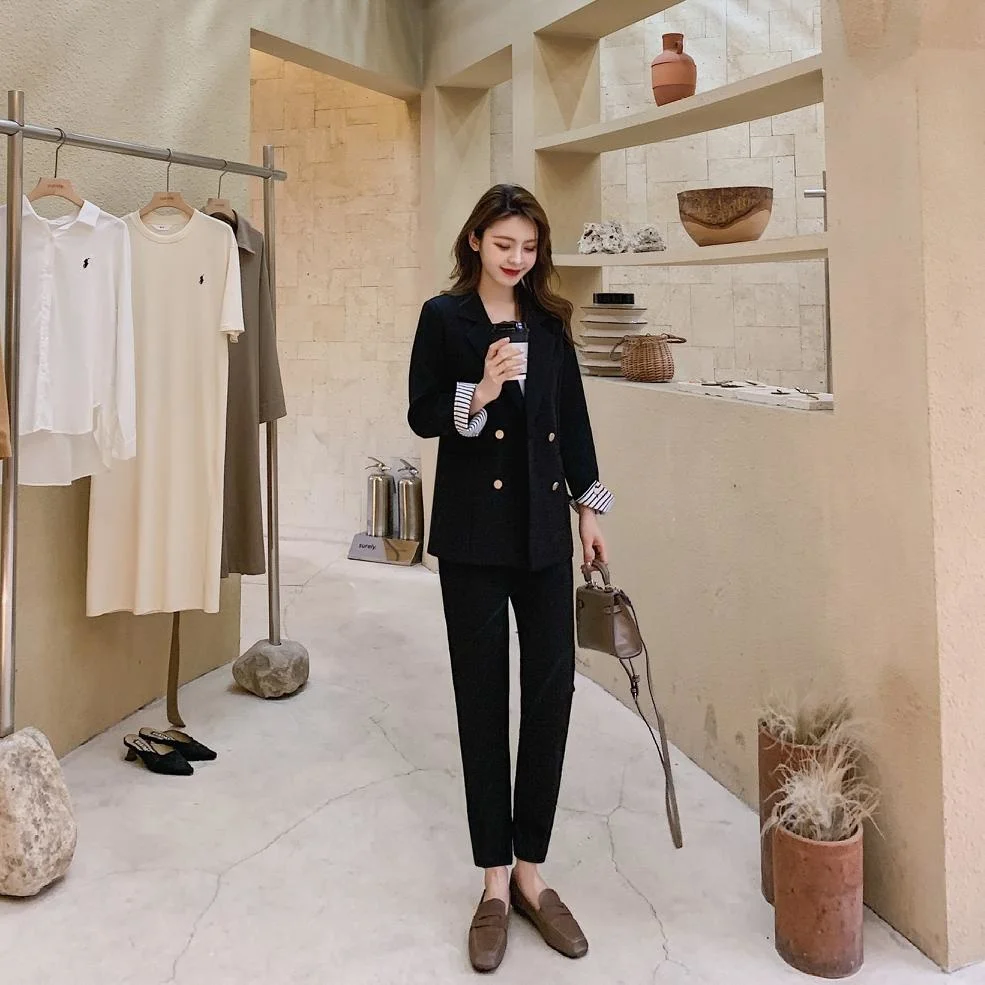 New Fashion Spring Summer Women Office Lady Slim Blazer Pants Two-Piece Set Suits Female
New Fashion Spring Summer Women Office Lady Slim Blazer Pants Two-Piece Set Suits Female