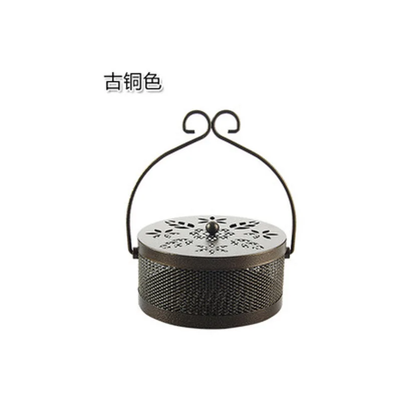 Wrought iron fireproof aromatherapy box tray household with lid large ash tray hanging aromatherapy rack 
Wrought iron fireproof aromatherapy box tray household with lid large ash tray hanging aromatherapy rack