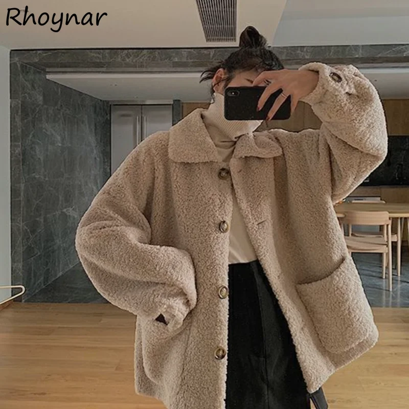 Basic Jackets Women Lambswool Warm All-match Loose Chic Ins Ladies Sweet Casual Girls Streetwear Tender Stylish New Trendy Cozy
Basic Jackets Women Lambswool Warm All-match Loose Chic Ins Ladies Sweet Casual Girls Streetwear Tender Stylish New Trendy Cozy