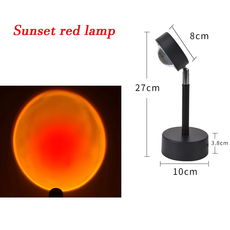 USB Sunset Projector Lamp Led Night Light Rainbow Atmosphere Table Lamp for Home Bedroom Coffe Shop Background Wall Decor
USB Sunset Projector Lamp Led Night Light Rainbow Atmosphere Table Lamp for Home Bedroom Coffe Shop Background Wall Decor