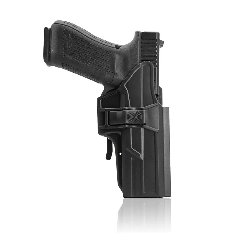 

Чехол для пистолета Glock 17 22 31, тактическая кобура с откидной ножкой, с поворотом на 360 градусов, с петлей