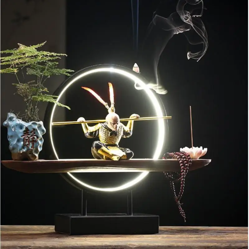 Sunwukong Backflow Incense Burner Ceramic Qitiandasheng Smoke Waterfall Incense Sticks Holder 20 Pcs Cones Purple Clay Censer 
Sunwukong Backflow Incense Burner Ceramic Qitiandasheng Smoke Waterfall Incense Sticks Holder 20 Pcs Cones Purple Clay Censer