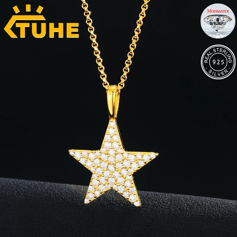 Top Quality Unisex Moissanite Star Pendant Necklace 925 Fashion For Women Hip Hop Jewelry
Top Quality Unisex Moissanite Star Pendant Necklace 925 Fashion For Women Hip Hop Jewelry